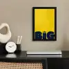Geel - Think big - Grafisch fotolijst zwart zonder passe partout klein -sfeer1
