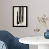 Penseelstreken - Verticaal - Zwart fotolijst zwart zonder passe partout klein -sfeer4
