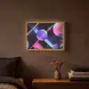 Bollen - Neon - Lijnen - Roze Light Box met batterij (Wandlamp) middel -sfeer4
