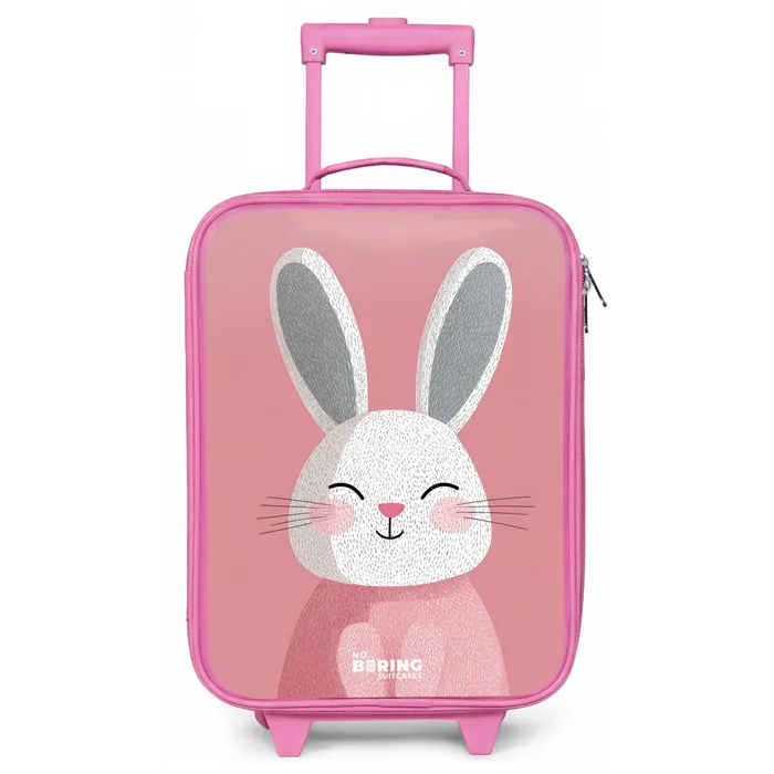 Roze - Konijn - Glimlach - Illustratie Kinderkoffer - Roze klein -zz3dotto