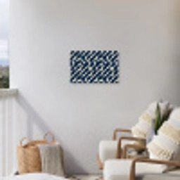 Abstract - Patroon - Blauw Tuinposter op houten frame 2 cm dik klein 845 -sfeer1