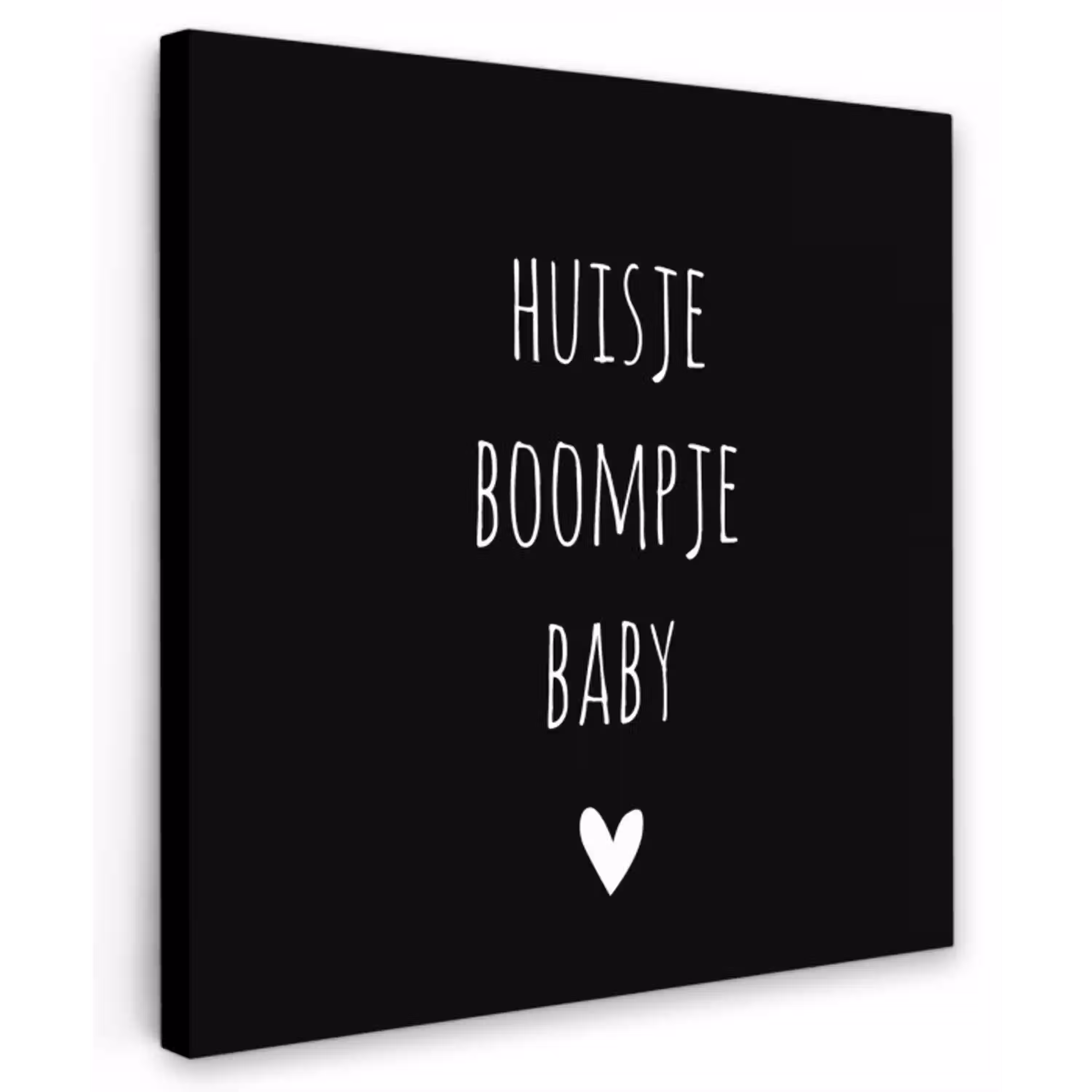 Spreuken - Huisje boompje baby - Quotes Tuinposter op houten frame 2 cm dik klein -3d