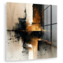 Modern - Zwart - Verf - Goud plexiglas 5mm klein -zzzproduct_nieuw