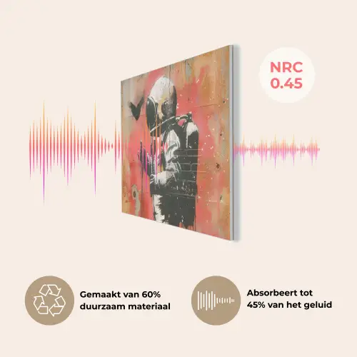 Graffiti - Astronaut - Street art - Ruimte - Banksy PET vilt klein -USP_NL