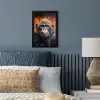 Aap - Gorilla - Graffiti - Dieren - Kleuren fotolijst zwart zonder passe partout klein -sfeer3