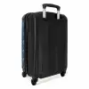 Patronen - Kleine palmbomen op blauwgrijs NBS - Handbagage koffer - Kinderen Unisex middel -achterkant