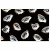 Oesters - Vissen - Blauw - Goud poster papier klein -3d
