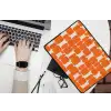 Patroon - Retro - Oranje laptophoes neopreen klein 279 -bureau