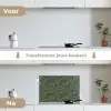 Bladeren - Organisch - Groen keuken achterwand spatscherm klein 900 -voor_na_NL