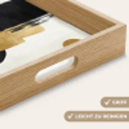 Goud - Rechthoeken - Cirkels - Abstract Dienblad Rechthoek middel -USP_HandgreepDE