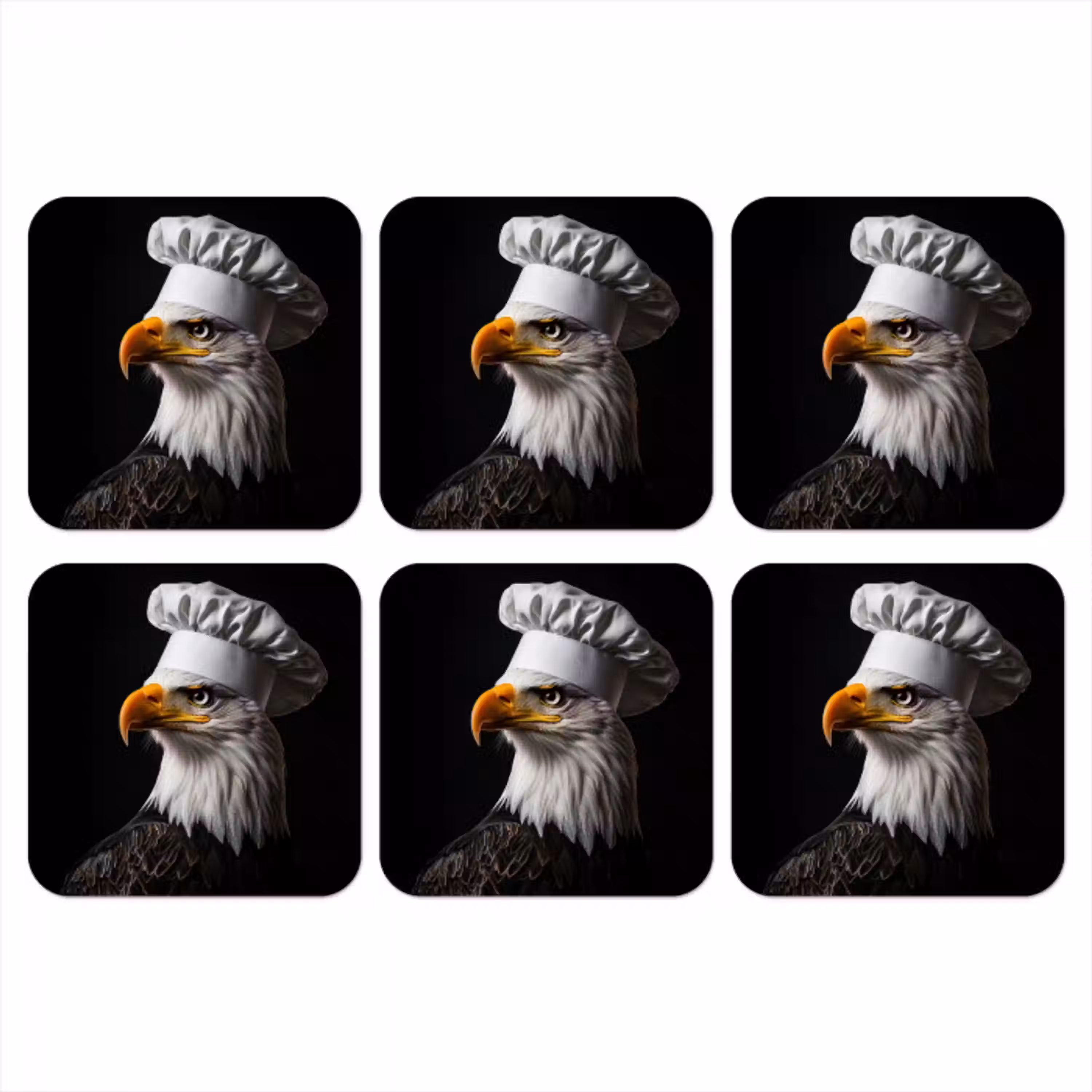 Arend -Amerika - Koksmuts - Vogel - Stoer onderzetter kurk middel -3d