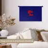 Yes fun - Rood - Blauw - Stippen Wandkleed katoen klein -sfeer1