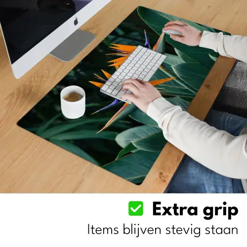 Paradijsvogel - Bloem - Exotisch Muismat XXL klein -sfeer3