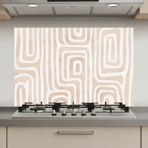 Decoratief - Labyrint - Beige keuken achterwand spatscherm klein -3d_website