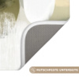 Minimalistisch - Cirkels - Penseelstreken - Beige Badmat klein -USP_AntislipDE