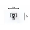 Basketbalbord - Minimalistisch - Zwart Placemat vinyl groot -specs