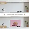 Noodles - Edelstenen - Stokjes - Roze keuken achterwand spatscherm klein -voor_na_NL