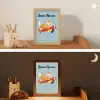 Vos - Vliegtuig - Blauw Light Box met kabel (Kinderlampje) klein -sfeer3_kind