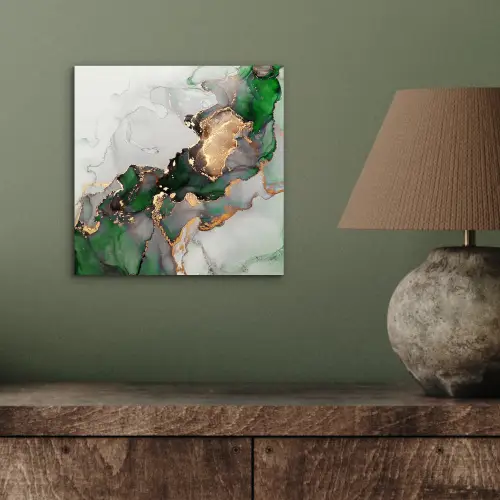 Marmer - Goud - Groen - Luxe aluminium wit klein -sfeer2