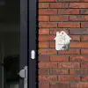 Lichtroze met palmblad - Klassiek Naambord Huisje klein -sfeer2