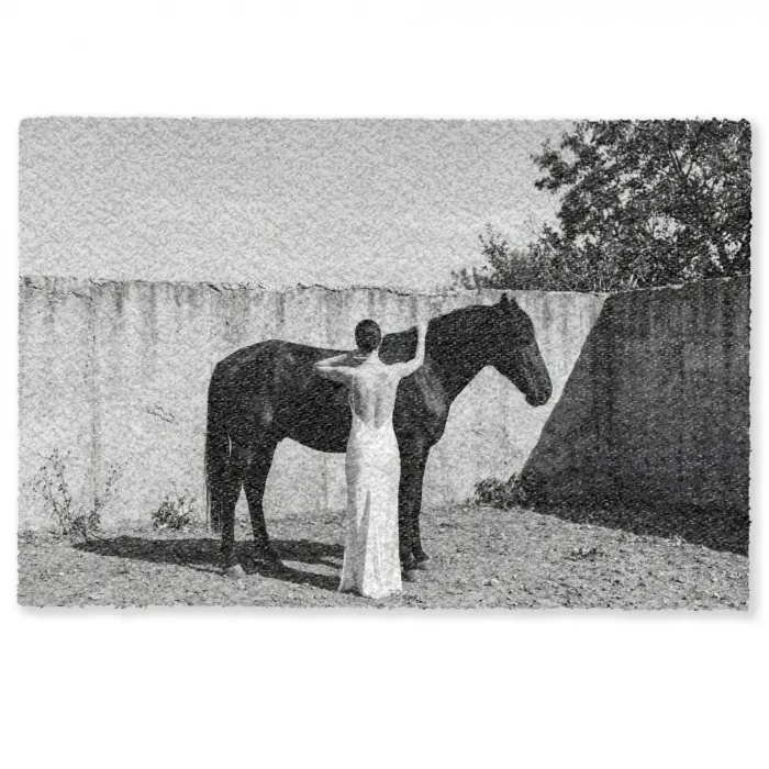 Vrouw - Paard - Artistiek Deurmat klein -zkaufland3d