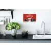 Kerstgroet - Sneeuw - Rood Muursticker klein -keuken