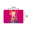 Geit - Hoorns - Kimono - Kleurrijk Placemat vinyl groot -specs