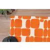 Patroon - Retro - Oranje muismat rubber klein 262 -closeup