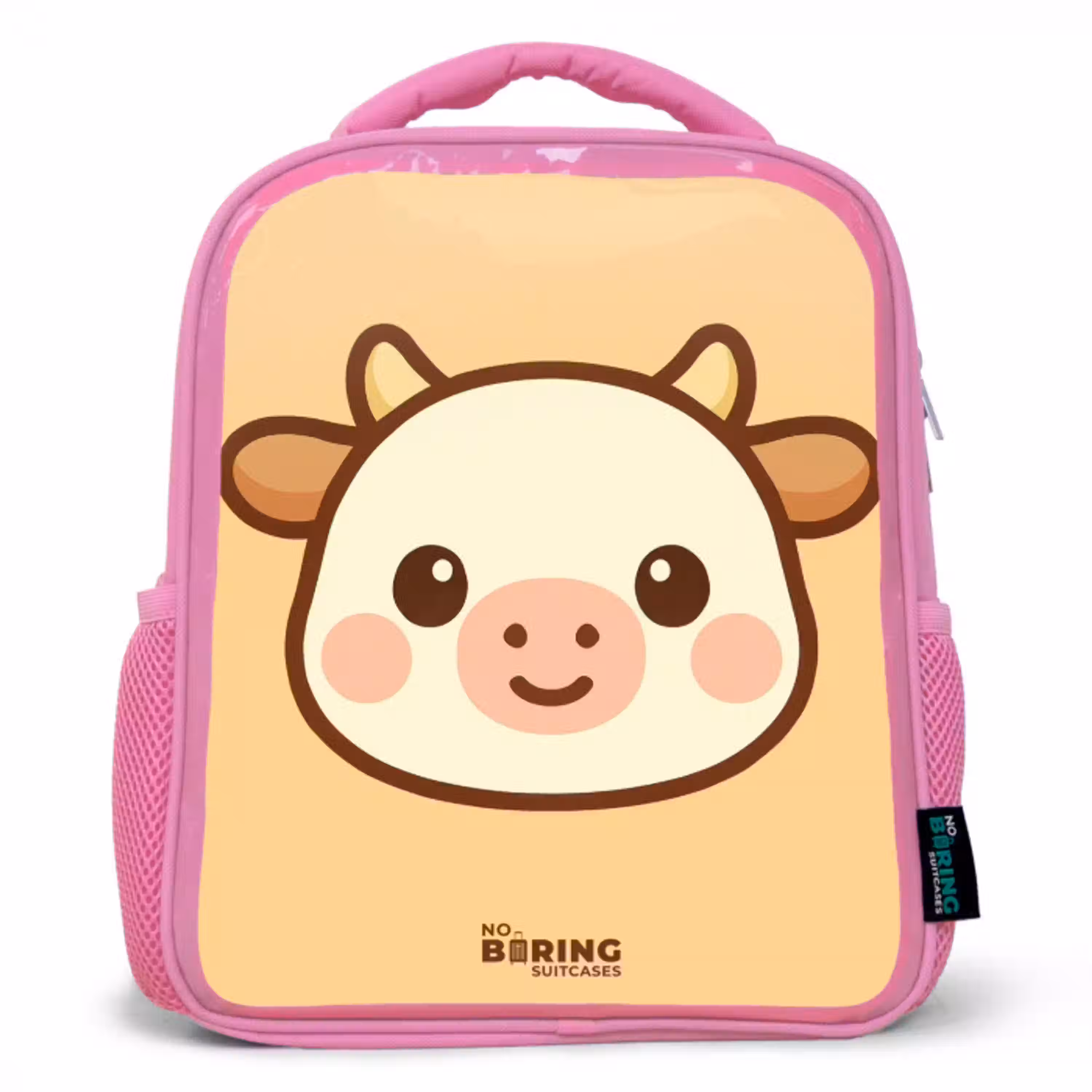 Kawai - Koe - Bruin Kinderrugzak - Roze middel -3d