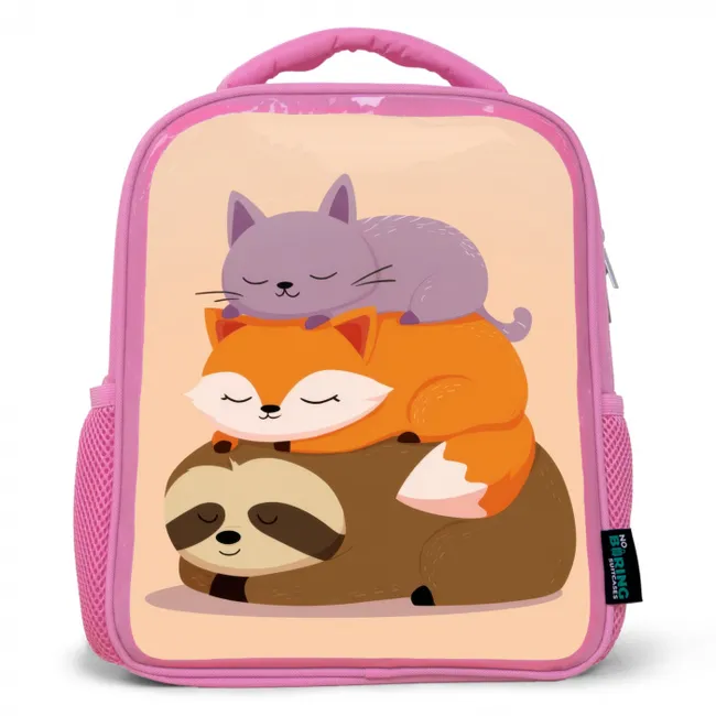 Kids' Backpacks Pink -. Sloth - Fox - Cat - Sleepy