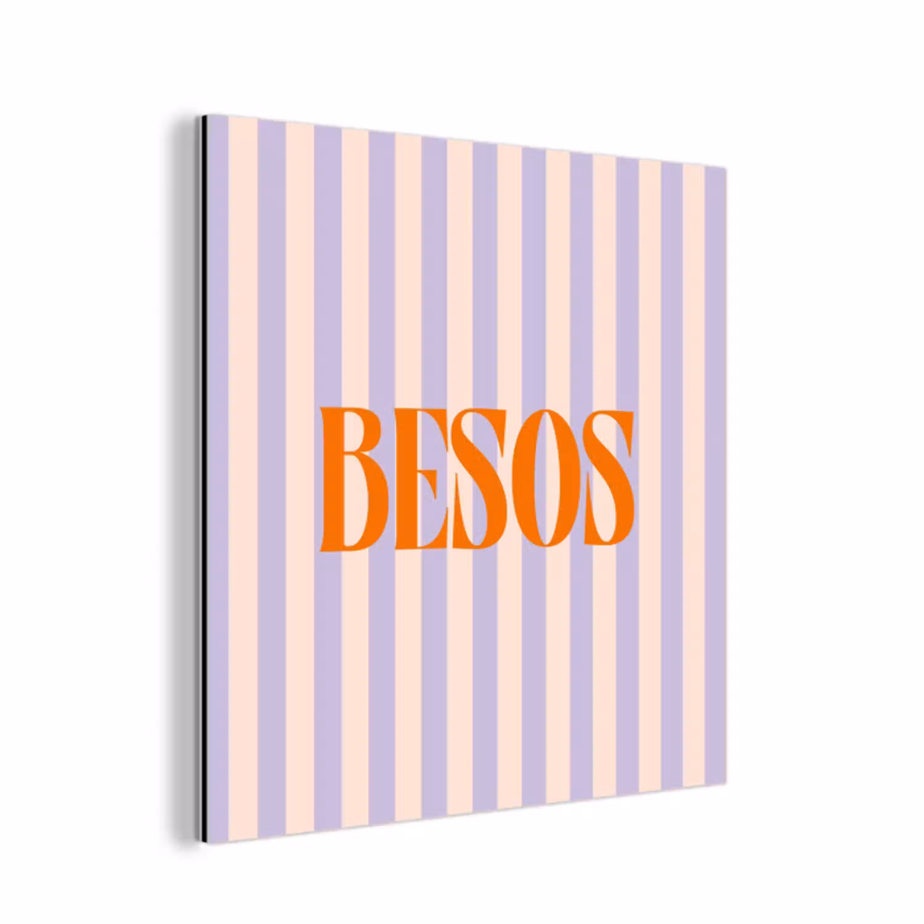 Lila - Oranje - Strepen - Besos aluminium wit klein -3d