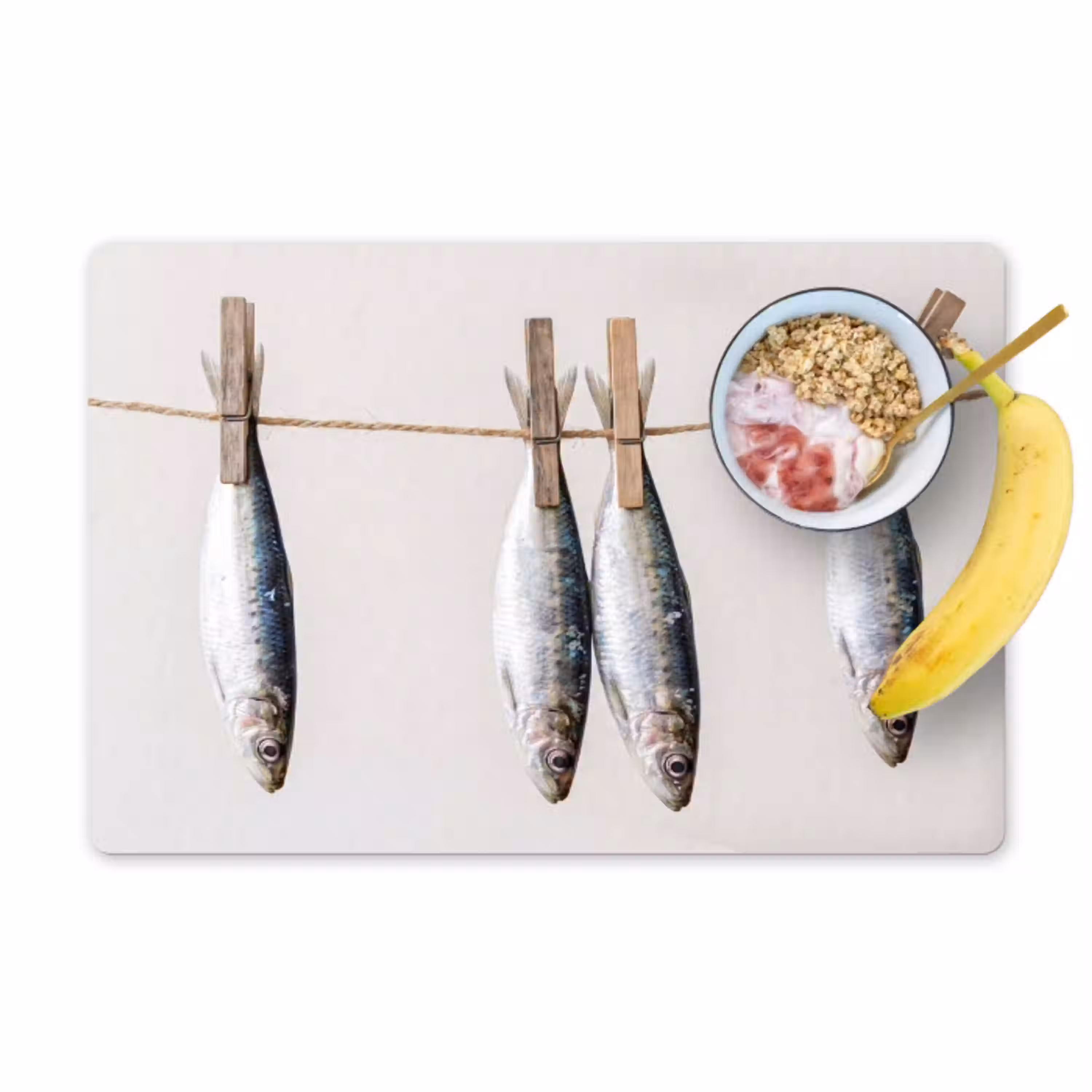 Vis - Hangend - Eten Placemat vinyl groot -zzzproduct_Kitchenyeah-website