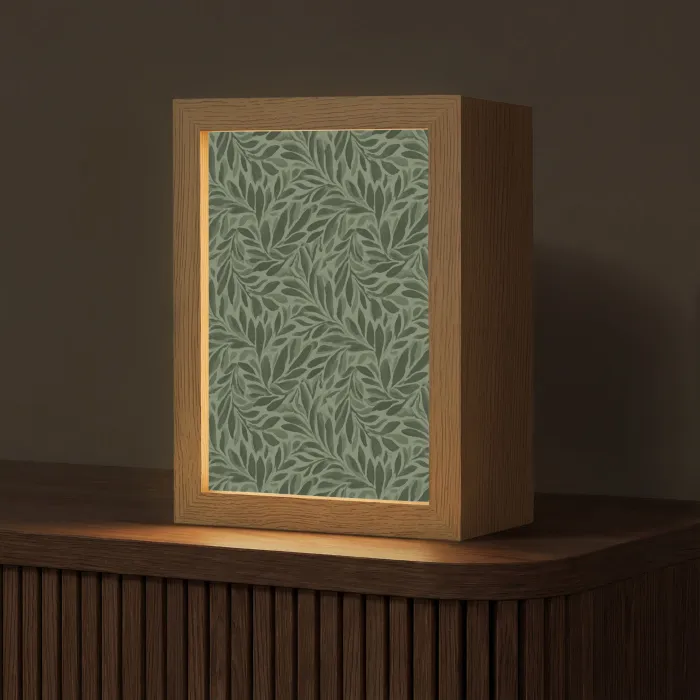 Bladeren - Organisch - Groen Light Box met kabel (Tafellamp) klein 925 -z3d_website