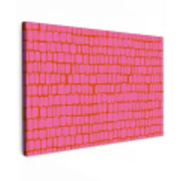 Organisch - Raster - Roze Tuinposter op houten frame 2 cm dik klein 845 -3d