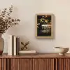 Lichtjes - Champagne - Dienblad - Glazen Light Box met kabel (Tafellamp) klein -sfeer2