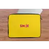 Smile - Roze - Geel laptophoes neopreen klein -tafel