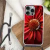 Close up - Bloem - Quote - Rood Hoesje iPhone 16 Pro Max met koord klein -sfeer4
