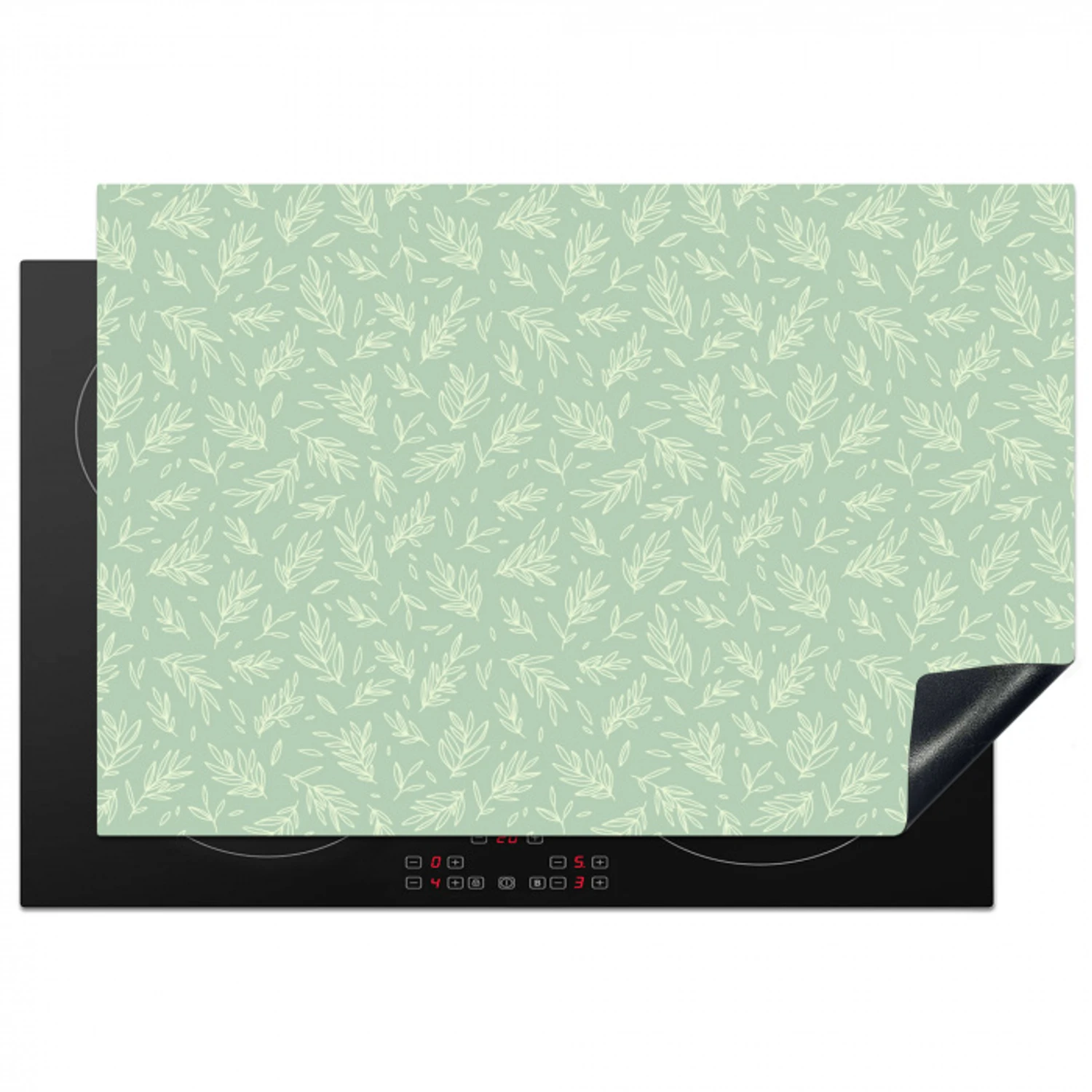 Verfrissende Groene Bladeren Inductie beschermer vinyl 3mm klein -3d