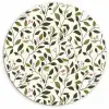 Bladeren - Bessen - Roze Wandcirkel kunststof plaat 5mm dik klein 188 -3d