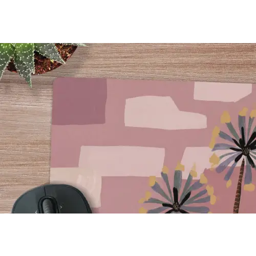 Illustratie - Bloemen - Vlakken - Abstract muismat rubber klein -closeup