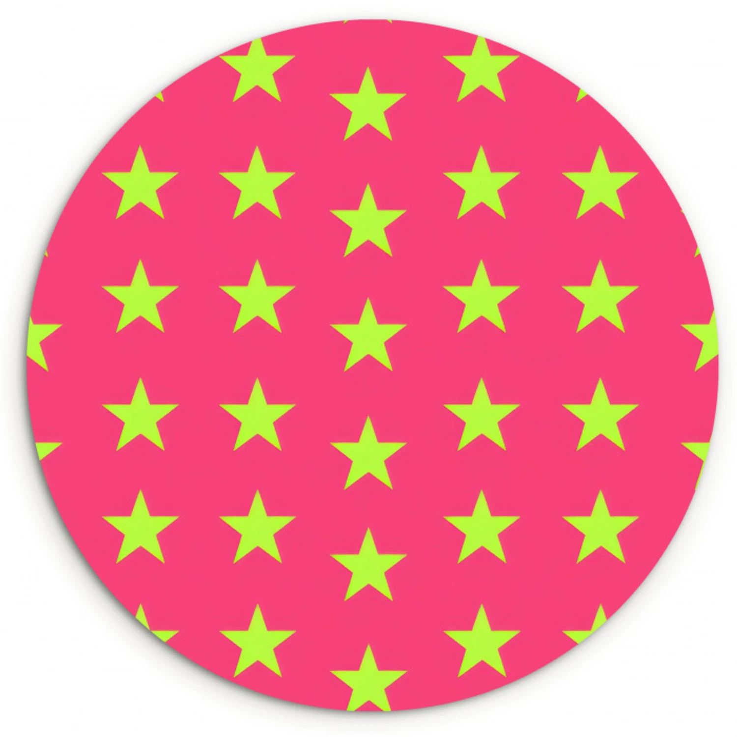 Sterren - Patroon - Roze Wandcirkel kunststof plaat 5mm dik klein 188 -3d