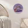 Edelstenen - Glitters - Paars - Kleurrijk Wandcirkel kunststof plaat 5mm dik klein -sfeer5