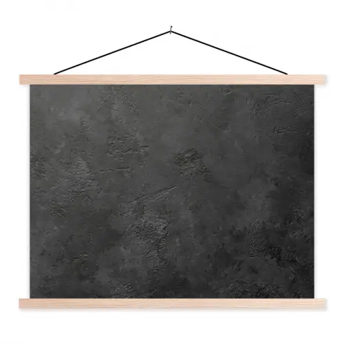 Beton - Structuur - Industrieel - Zwart - Grijs textielposter latten blank klein -3d