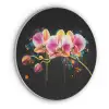 Orchidee - Graffiti - Kleurrijk - Bloemen - Abstract Akoestische PET Vilt - Rond klein -3d