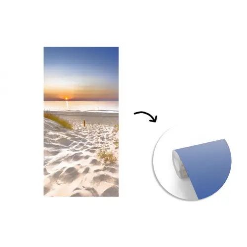 Duin - Zonsondergang - Horizon - Strand - Gras fotobehang vinyl groot -3d