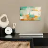 Kunst - Abstract - Blauw - Wit poster papier klein -sfeer1