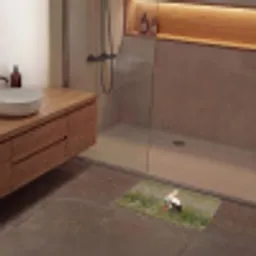 Ooienvaar - Bloemen - Weide - Kleurrijk Badmat klein -sfeer2