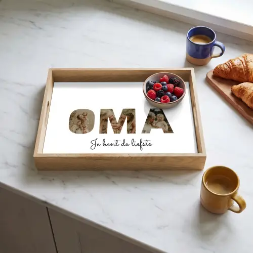 Oma - Lettercollage Dienblad Rechthoek middel -sfeer2