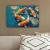Vissen - Waterlelies - Oranje - Water canvas 2cm klein -sfeer3