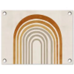 Minimalistisch - Boog - Lijnen - Beige tuinposter los doek klein -3d